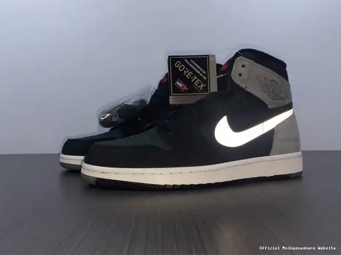 Official Maikesneakers Grey Element DB2889-001 1 Gore-Tex Black Particle Jordan Retro High 0602